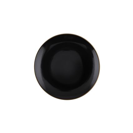 Set da tavola 24 pezzi nero/oro/gres