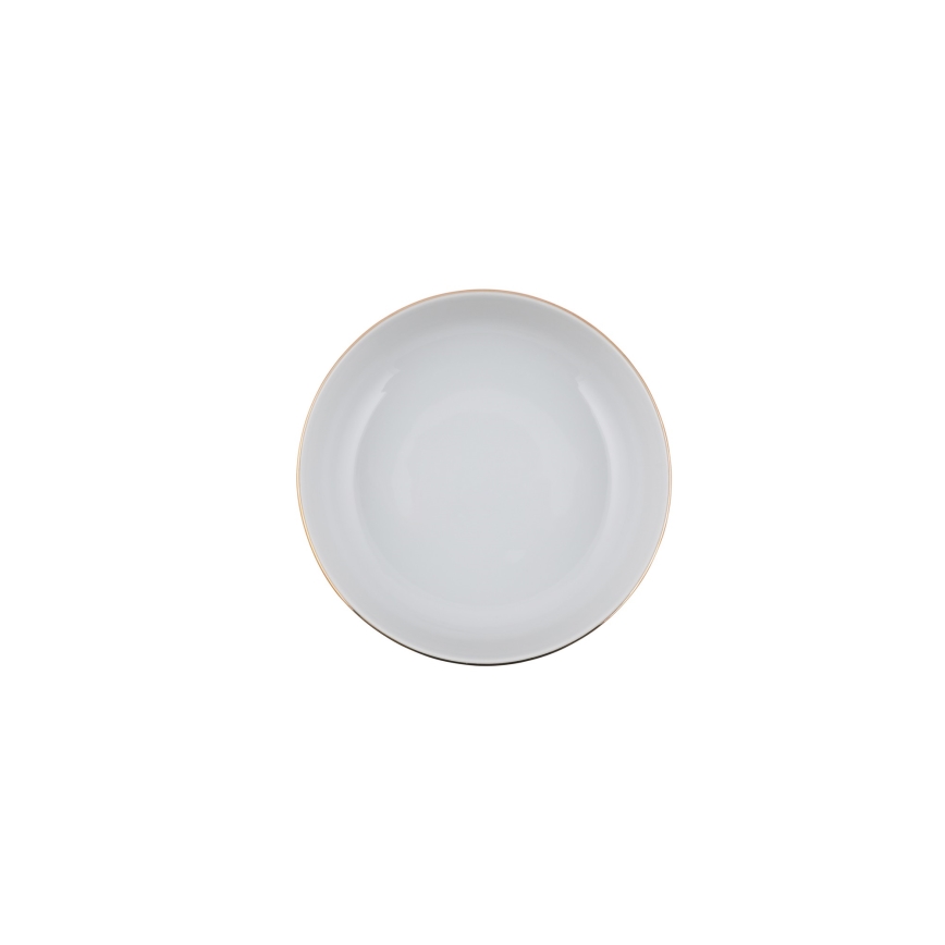 Set da tavola 24 pezzi, porcellana bianca con dettagli oro