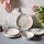 Set da tavola 24 pezzi rosa/beige/porcellana