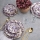 Set da tavola 24 pezzi viola/ceramica