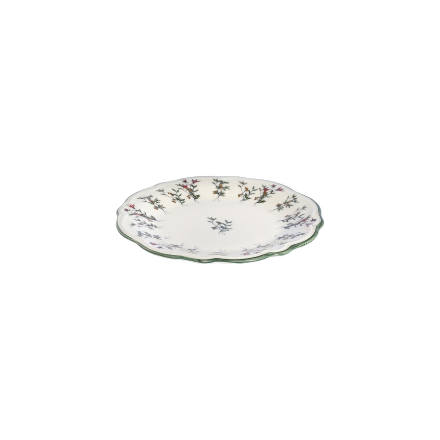 Set da tavola 24 pz bianco/verde/rosso/porcellana