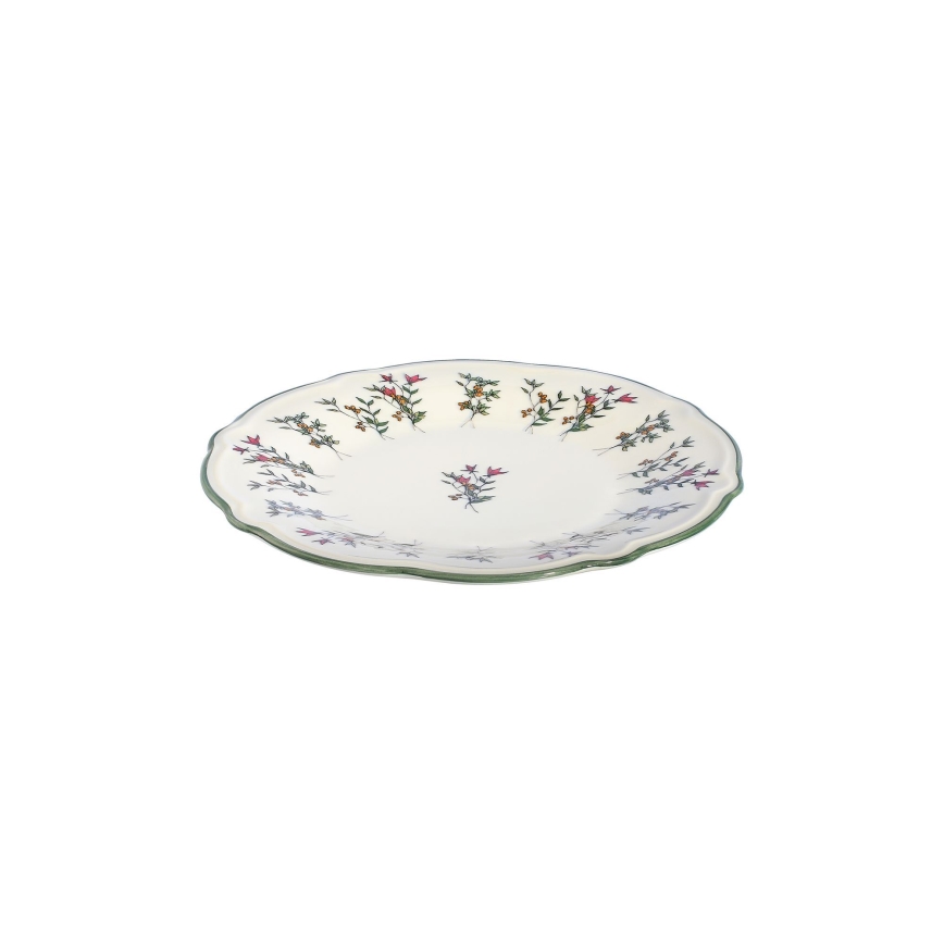 Set da tavola 24 pz bianco/verde/rosso/porcellana