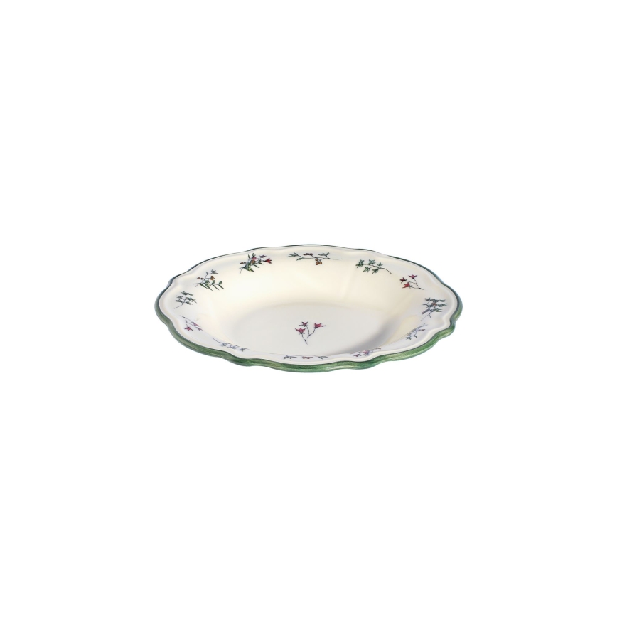 Set da tavola 24 pz bianco/verde/rosso/porcellana