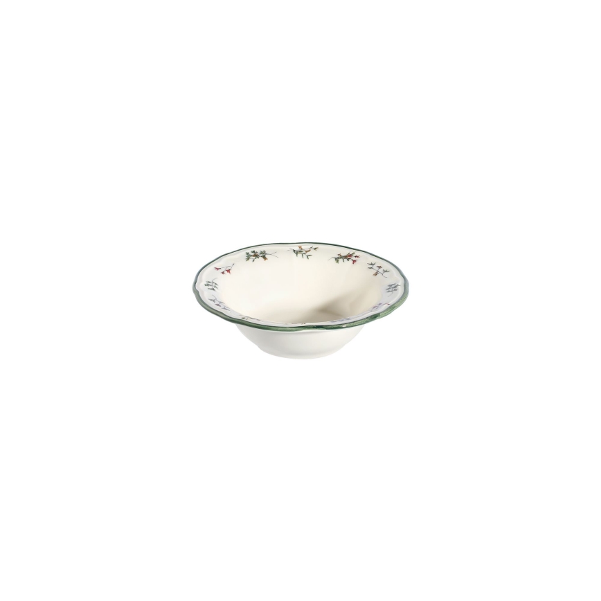 Set da tavola 24 pz bianco/verde/rosso/porcellana