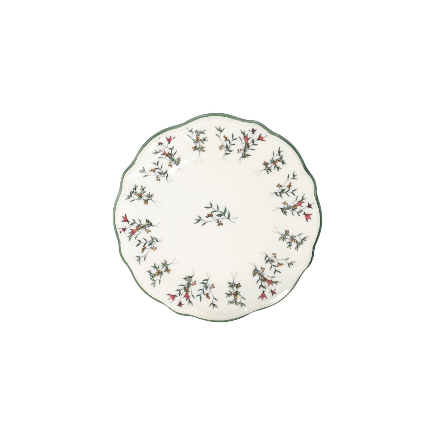 Set da tavola 24 pz bianco/verde/rosso/porcellana
