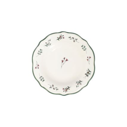 Set da tavola 24 pz bianco/verde/rosso/porcellana