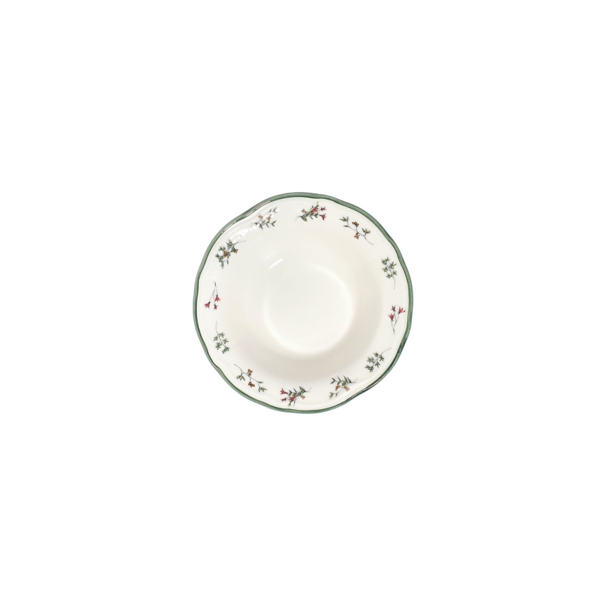 Set da tavola 24 pz bianco/verde/rosso/porcellana