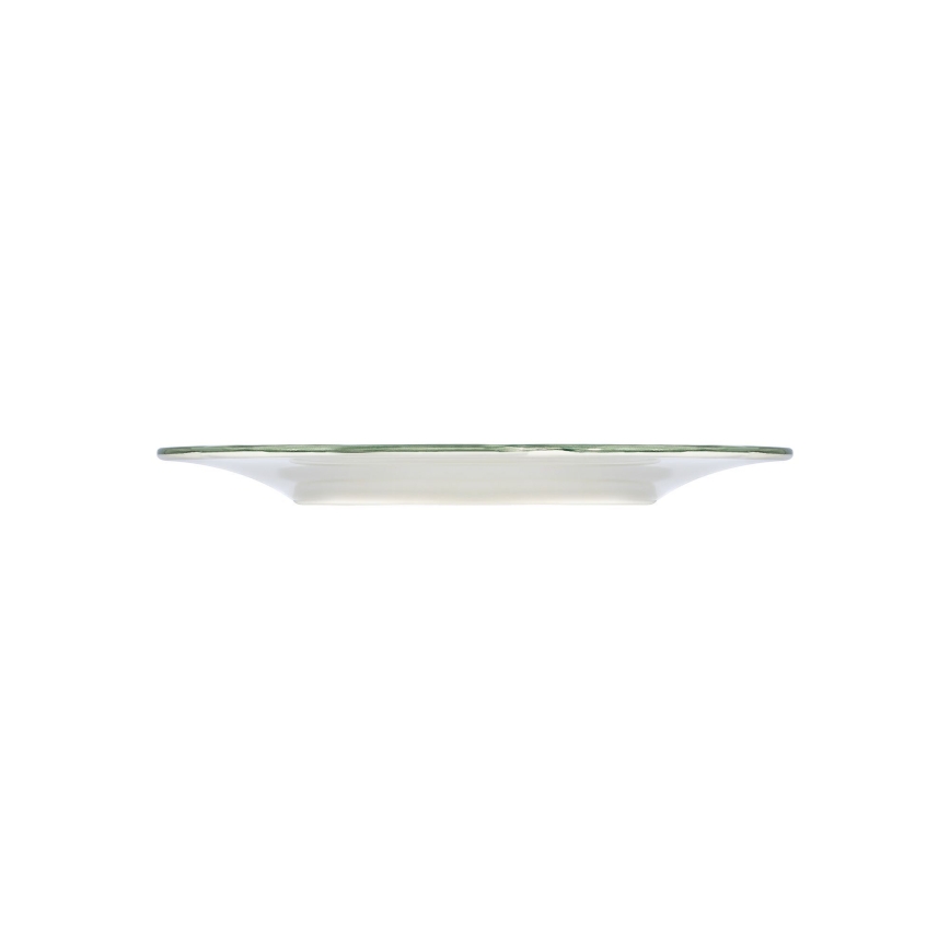 Set da tavola 24 pz bianco/verde/rosso/porcellana