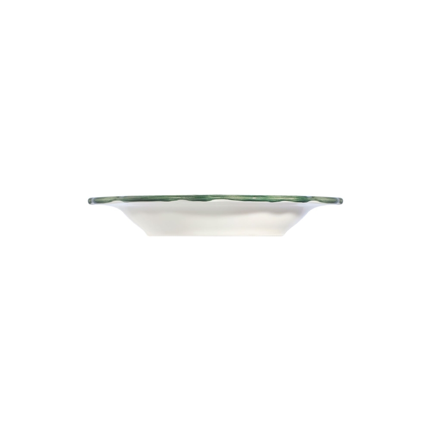 Set da tavola 24 pz bianco/verde/rosso/porcellana