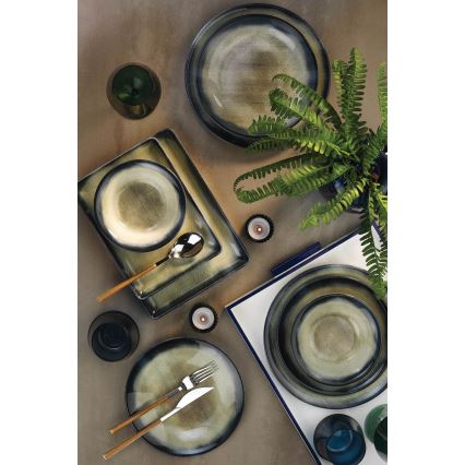 Set da tavola 26 pezzi blu/marrone/porcellana