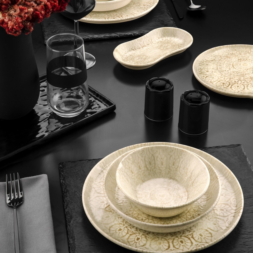 Set da tavola 27 pezzi beige/porcellana