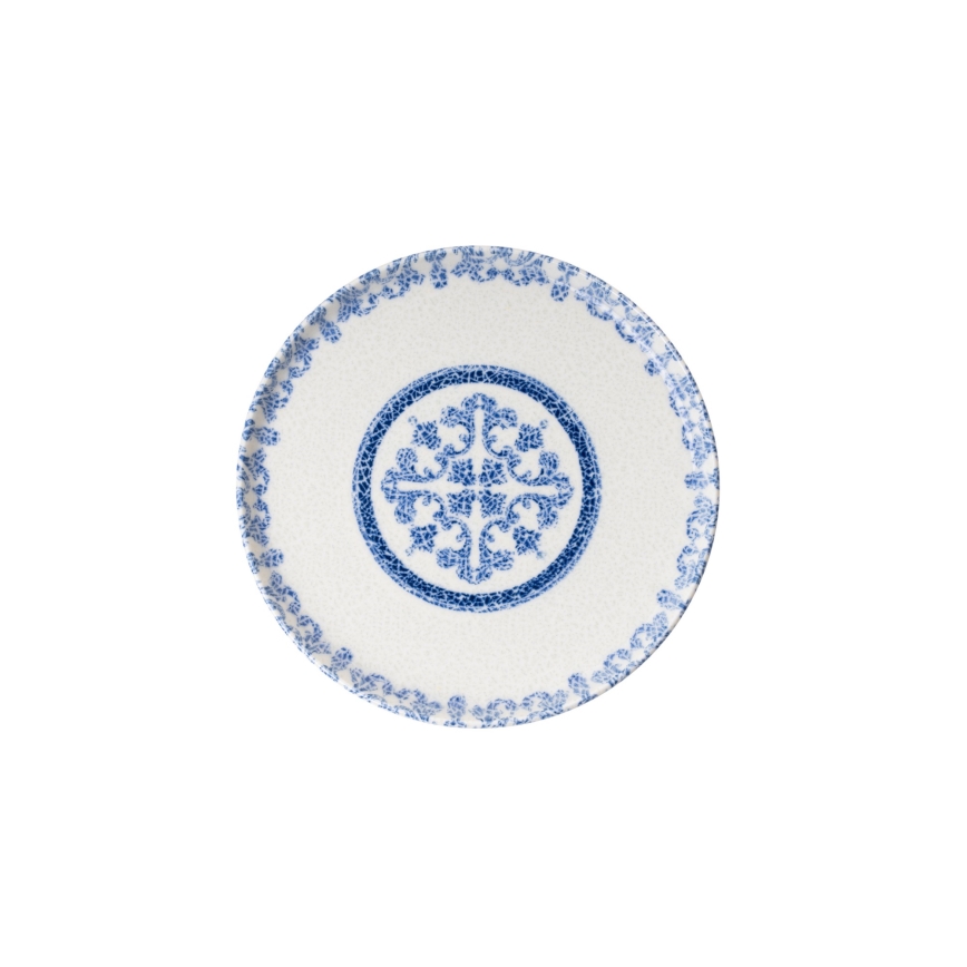 Set da tavola 27 pezzi, bianco/blu, in porcellana