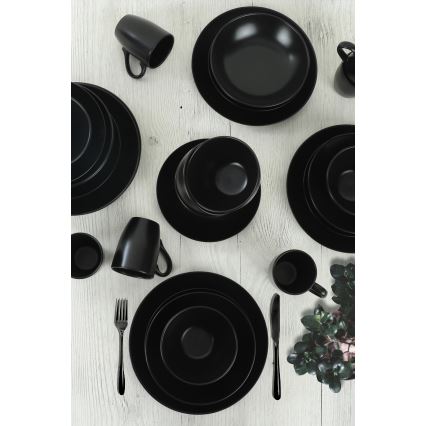 Set da tavola 30 pezzi nero/ceramica