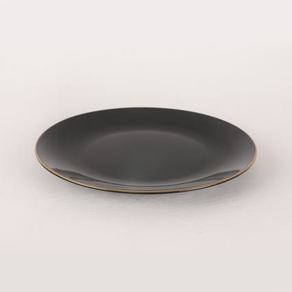 Set da tavola 44 pezzi nero/oro/grès