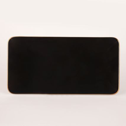 Set da tavola 44 pezzi nero/oro/grès