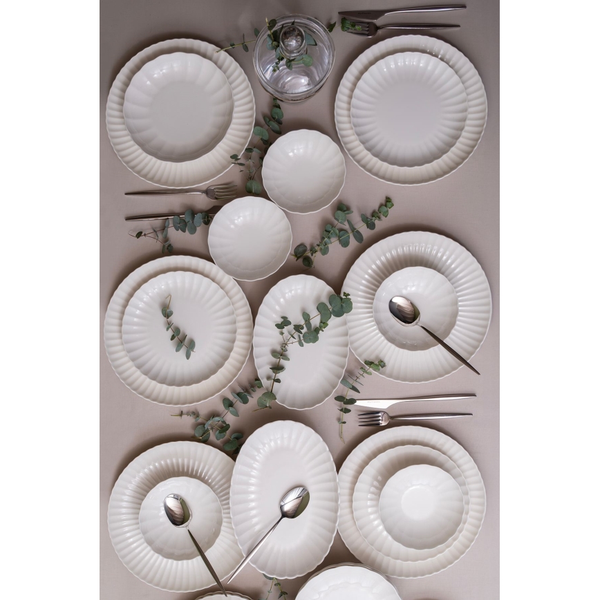Set da tavola 52 pezzi bianco/porcellana