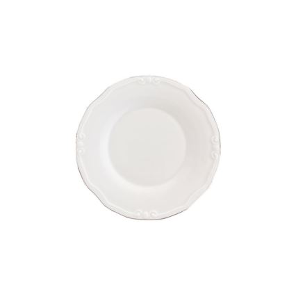 Set da tavola 53 pezzi, bianco/argento, in porcellana