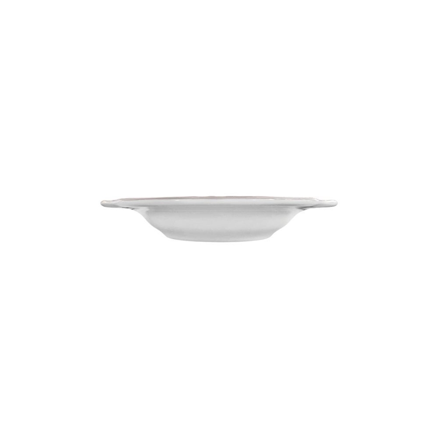 Set da tavola 53 pezzi, bianco/argento, in porcellana