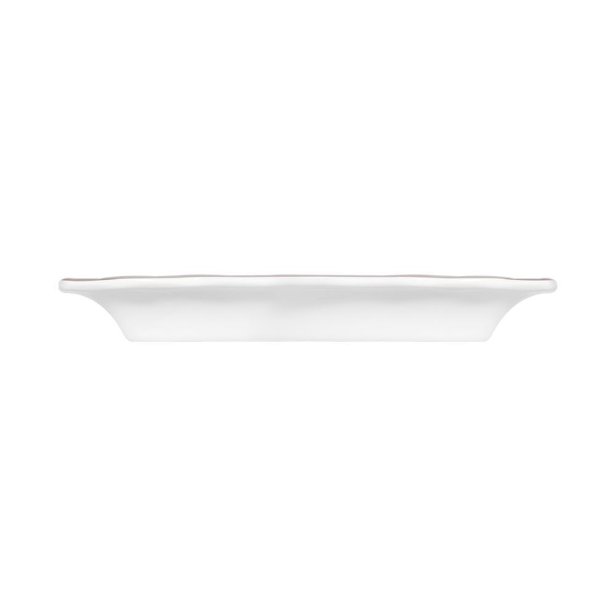 Set da tavola 53 pezzi, bianco/argento, in porcellana