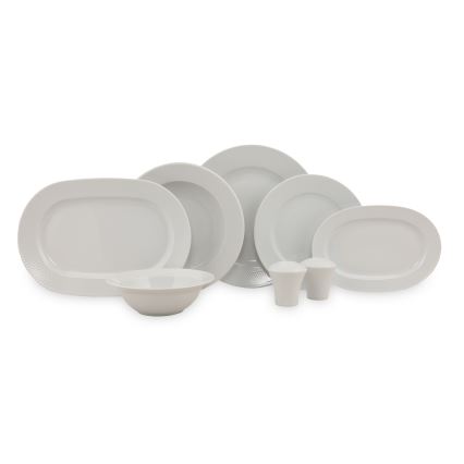 Set da tavola 53 pezzi bianco/porcellana