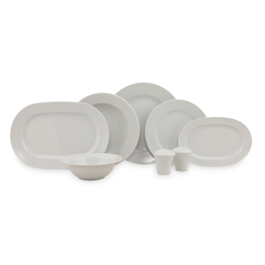 Set da tavola 53 pezzi bianco/porcellana