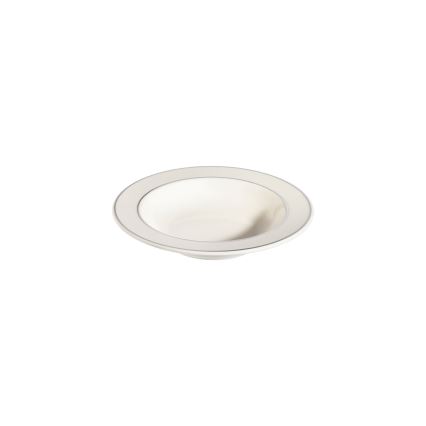 Set da tavola 53 pezzi crema/argento/porcellana