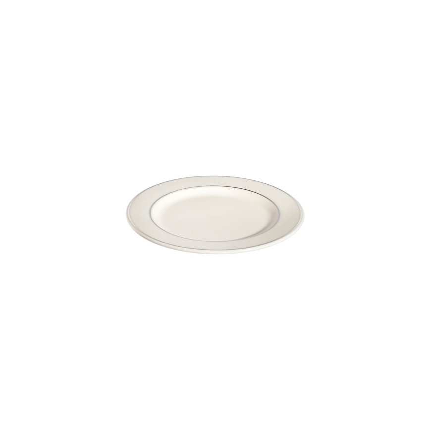Set da tavola 53 pezzi crema/argento/porcellana