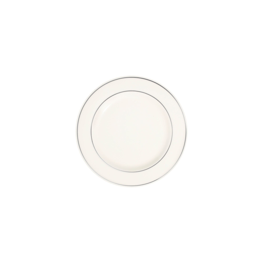 Set da tavola 53 pezzi crema/argento/porcellana