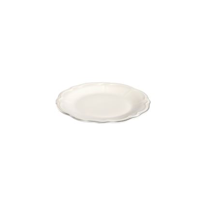 Set da tavola 53 pezzi in porcellana, bianco con dettagli argento