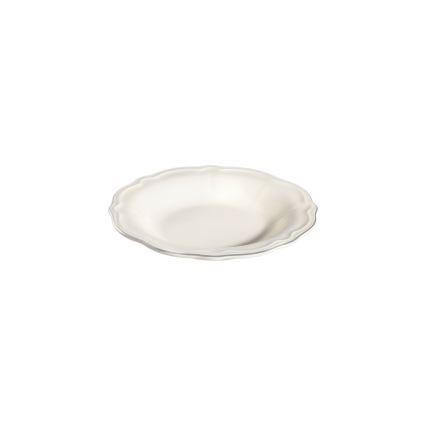 Set da tavola 53 pezzi in porcellana, bianco con dettagli argento