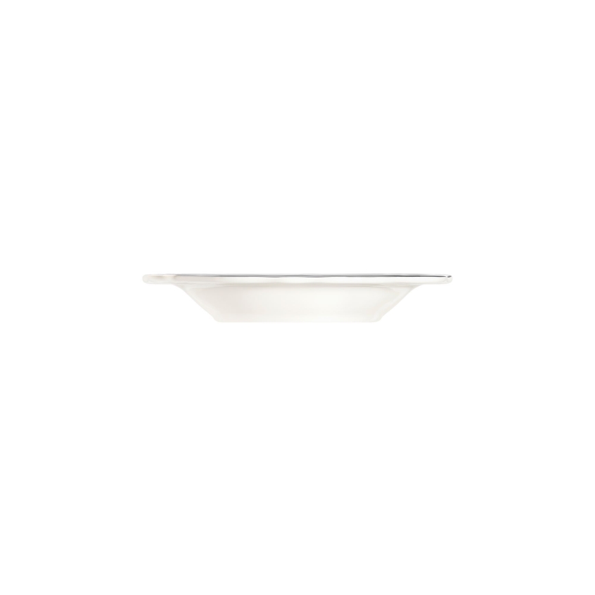 Set da tavola 53 pezzi in porcellana, bianco con dettagli argento