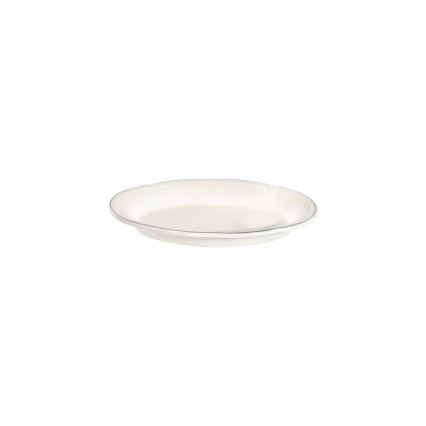 Set da tavola 53 pezzi in porcellana, bianco con dettagli argento