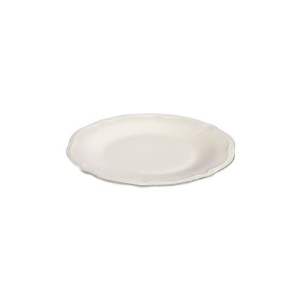 Set da tavola 53 pezzi in porcellana, bianco con dettagli argento