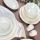 Set da tavola 53 pezzi, porcellana bianco/oro