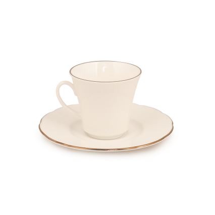 Set da tavola 83 pezzi, bianco/rame/porcellana