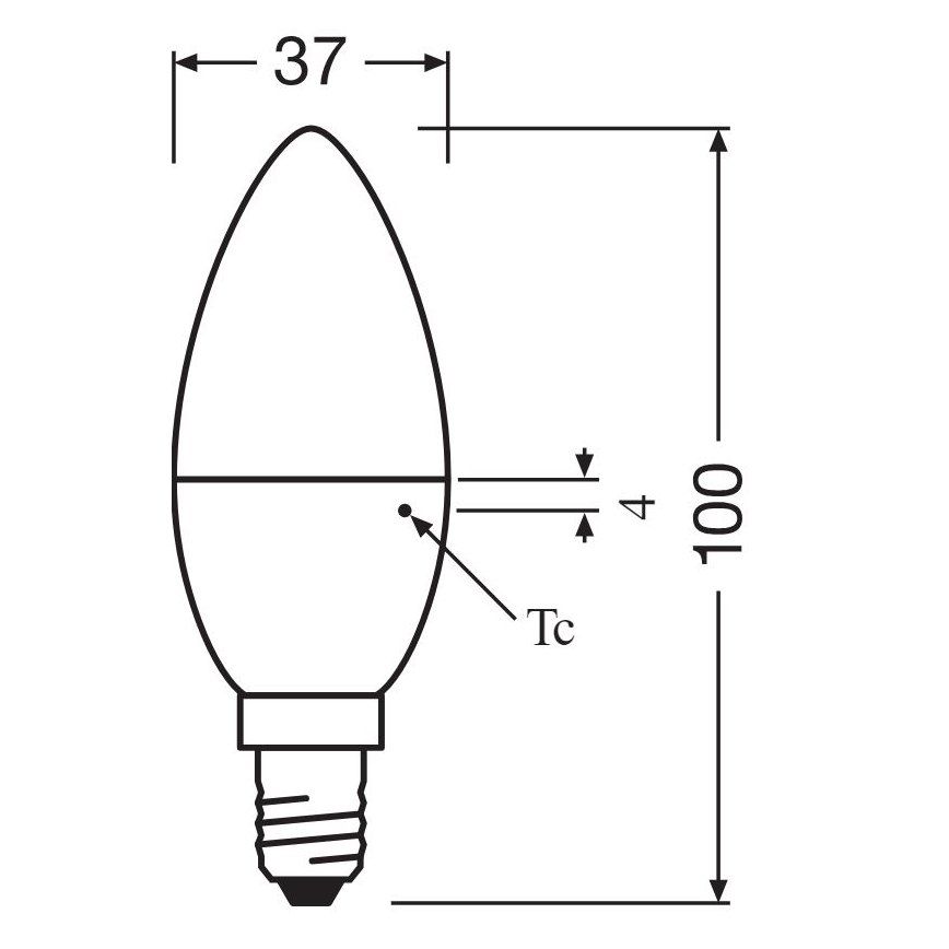 Set di 2 lampadine LED B38, attacco E14, 4,9 W, 230 V, 2700 K - Osram