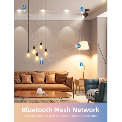 Set da 2 lampadine LED RGBW dimmerabili MESH GU10/6,5W/230V 2700-6500K Wi-Fi - Aigostar