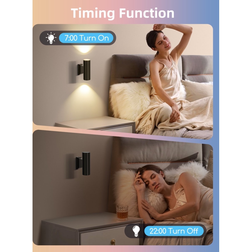 Set da 2 lampadine LED RGBW dimmerabili MESH GU10/6,5W/230V 2700-6500K Wi-Fi - Aigostar