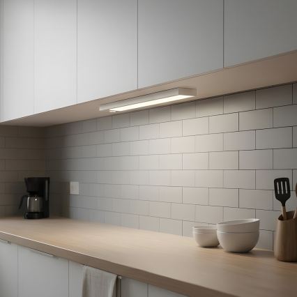 Set da 2 luci LED ricaricabili per mobili con sensore di movimento e crepuscolare VIRO LED/1,2W/3,7V 800 mAh 3000/4000/6500K 30 cm bianco