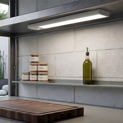 Set da 2 luci LED ricaricabili per mobili con sensore di movimento e crepuscolare VIRO LED/1,2W/3,7V 800 mAh 3000/4000/6500K 30 cm bianco
