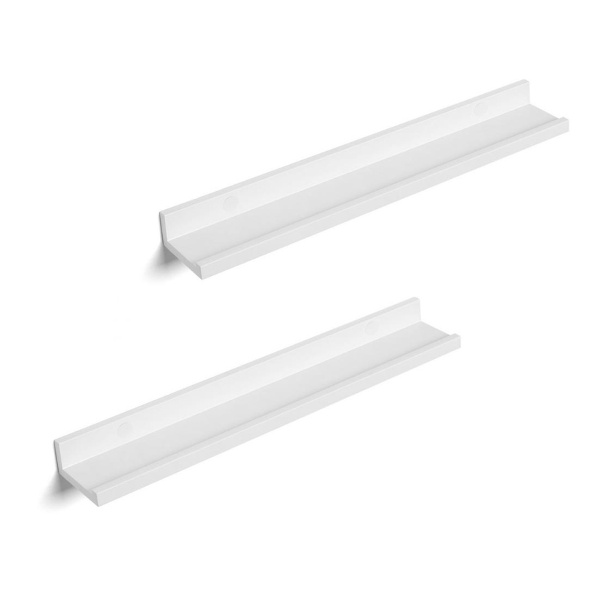 Set di 2 mensole da parete SHELFY bianche