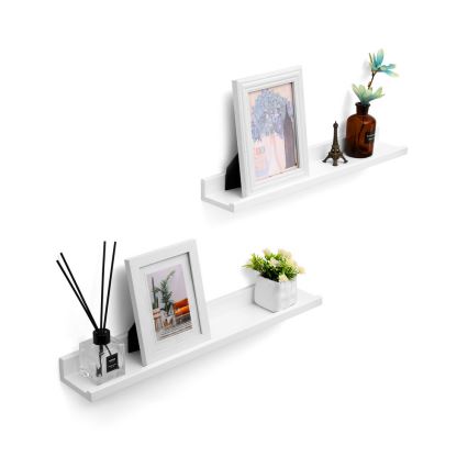 Set di 2 mensole da parete SHELFY bianche
