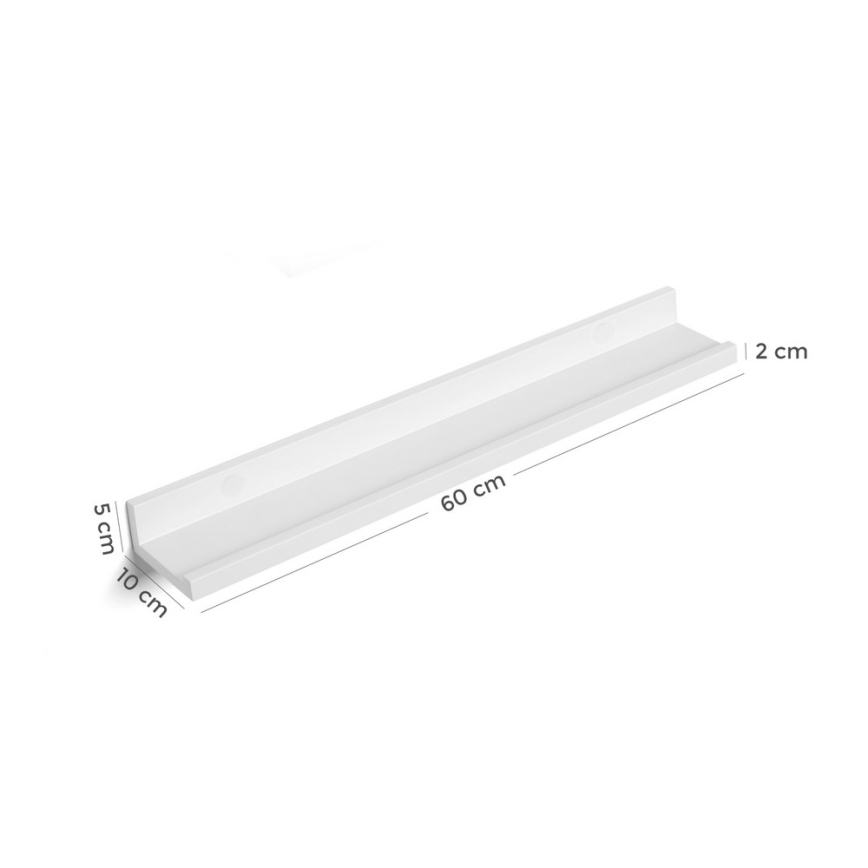 Set di 2 mensole da parete SHELFY bianche