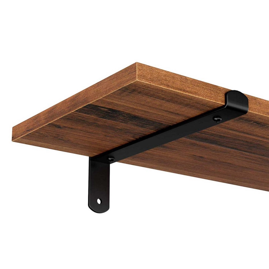 Set di 2 mensole da parete SHELFY marrone/nero