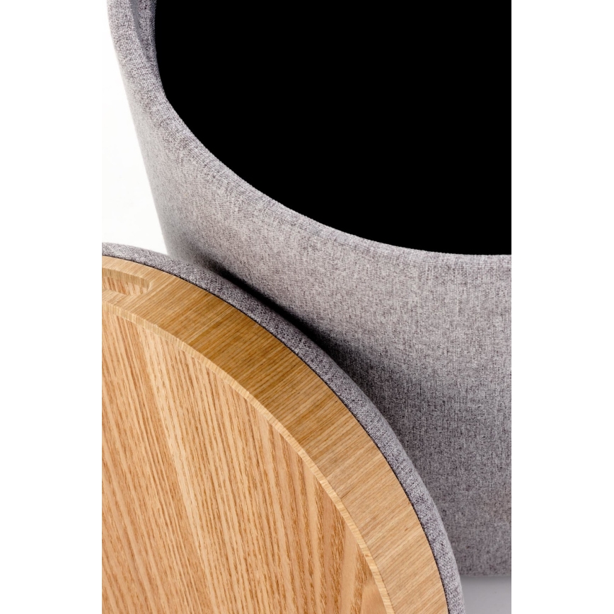 Set di 2 pouf AVIKO, Ø 38/45 cm, grigio/beige