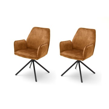 Set di 2 sedie da pranzo NEXORO, arancioni