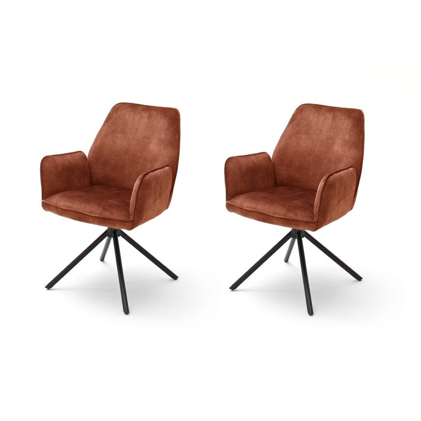 Set di 2 sedie da pranzo NEXORO, rosse