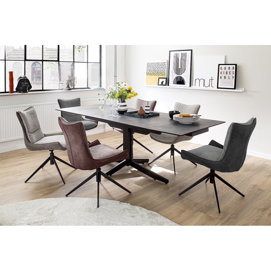 Set di 2 sedie ZAIRA, marrone/rosso