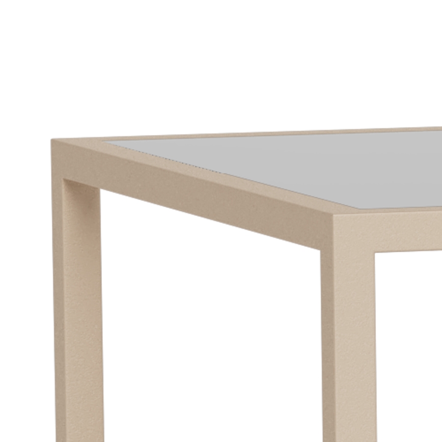 Set di 2 tavolini da salotto SARON 90x50 cm, grigio/trasparente
