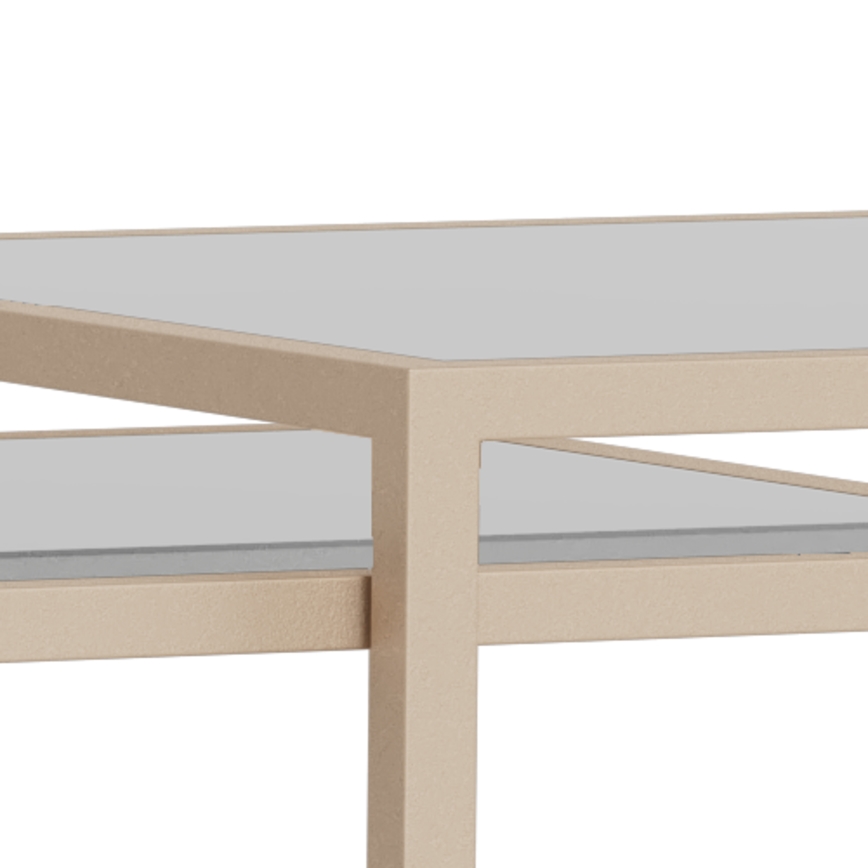 Set di 2 tavolini da salotto SARON 90x50 cm, grigio/trasparente